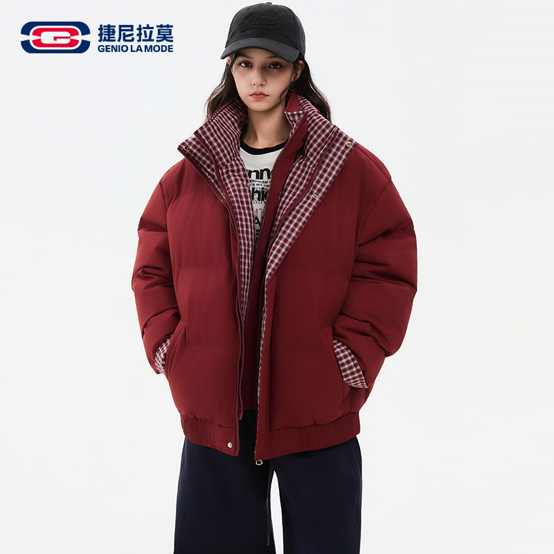 【敖瑞鹏代言】冬季2025新款撞色棉服女加厚保暖超好看短款棉衣外套