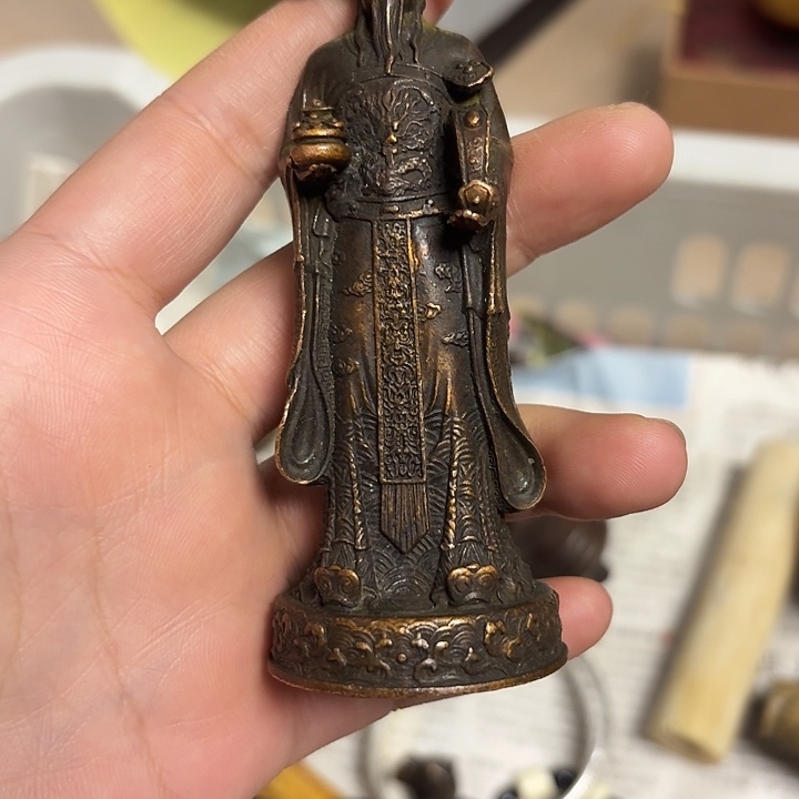 修***切黄铜工艺品手铜米爷一尊