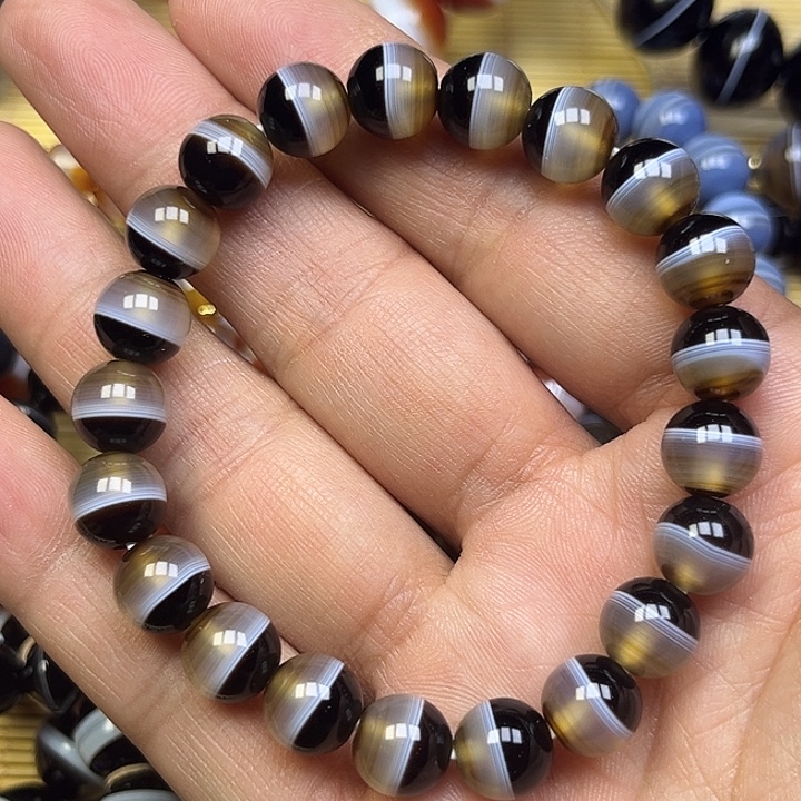 回***乐玛瑙/玉髓未镶嵌手串