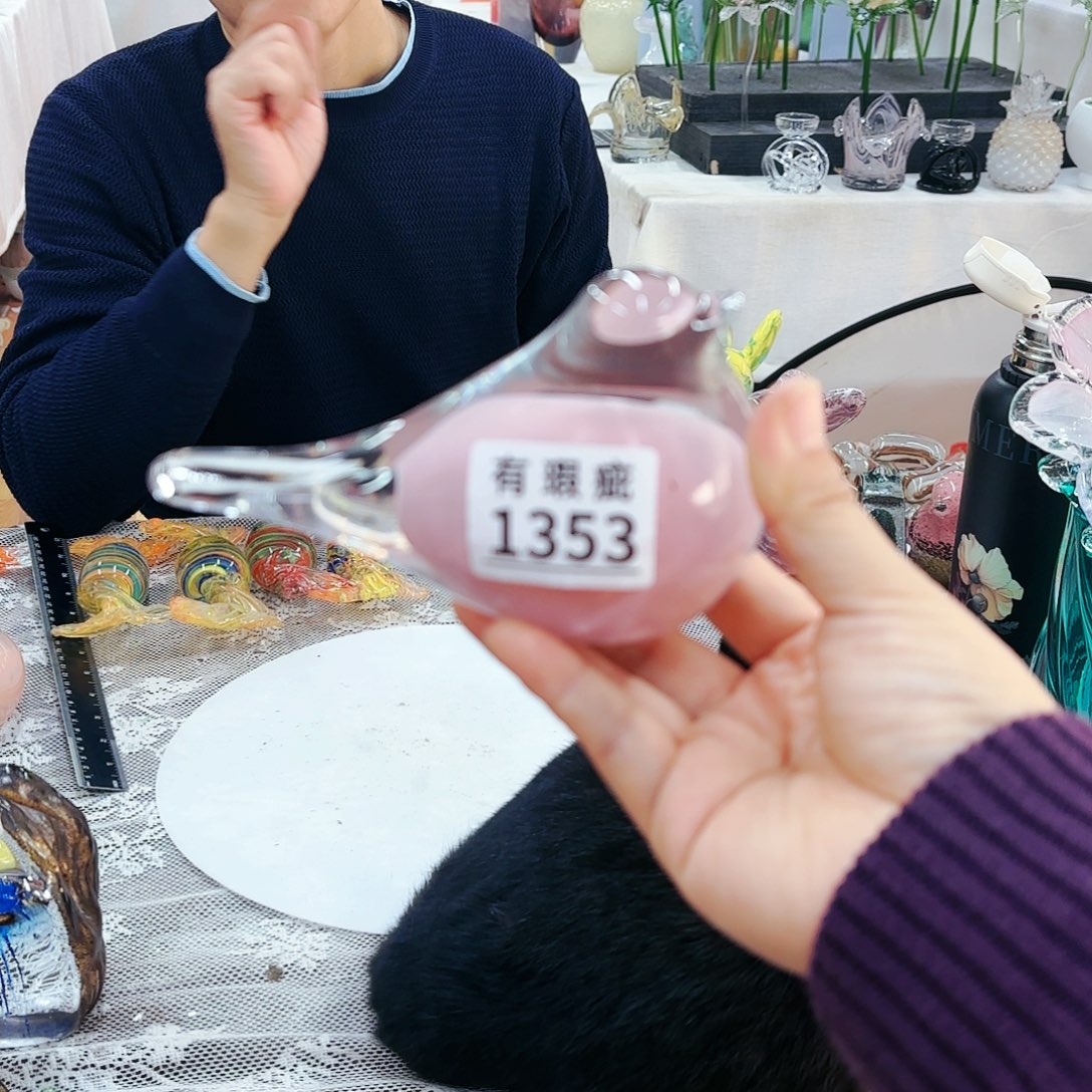 安妮家居琉璃花瓶摆件瑕