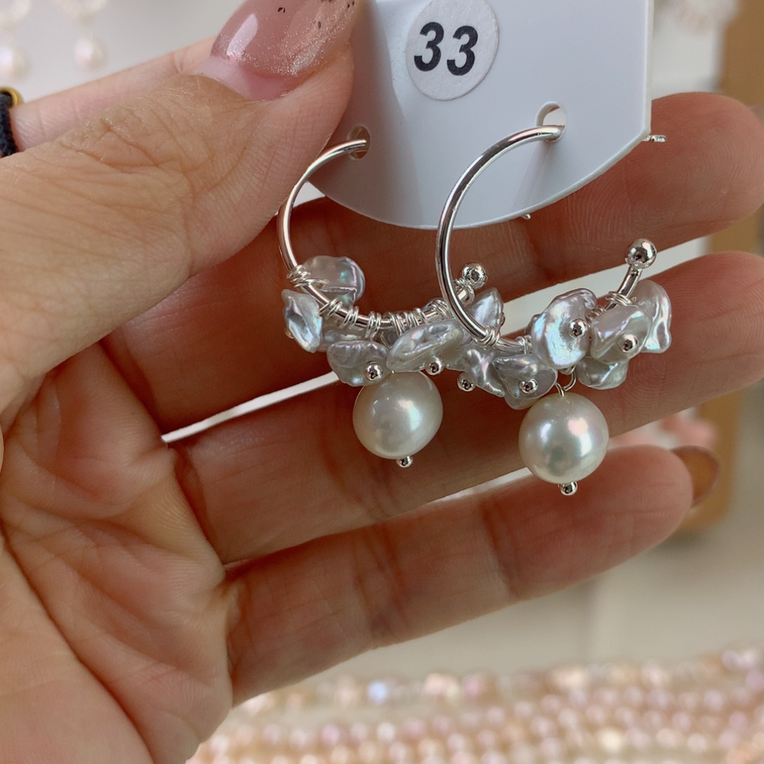 未镶嵌耳饰淡水珍珠