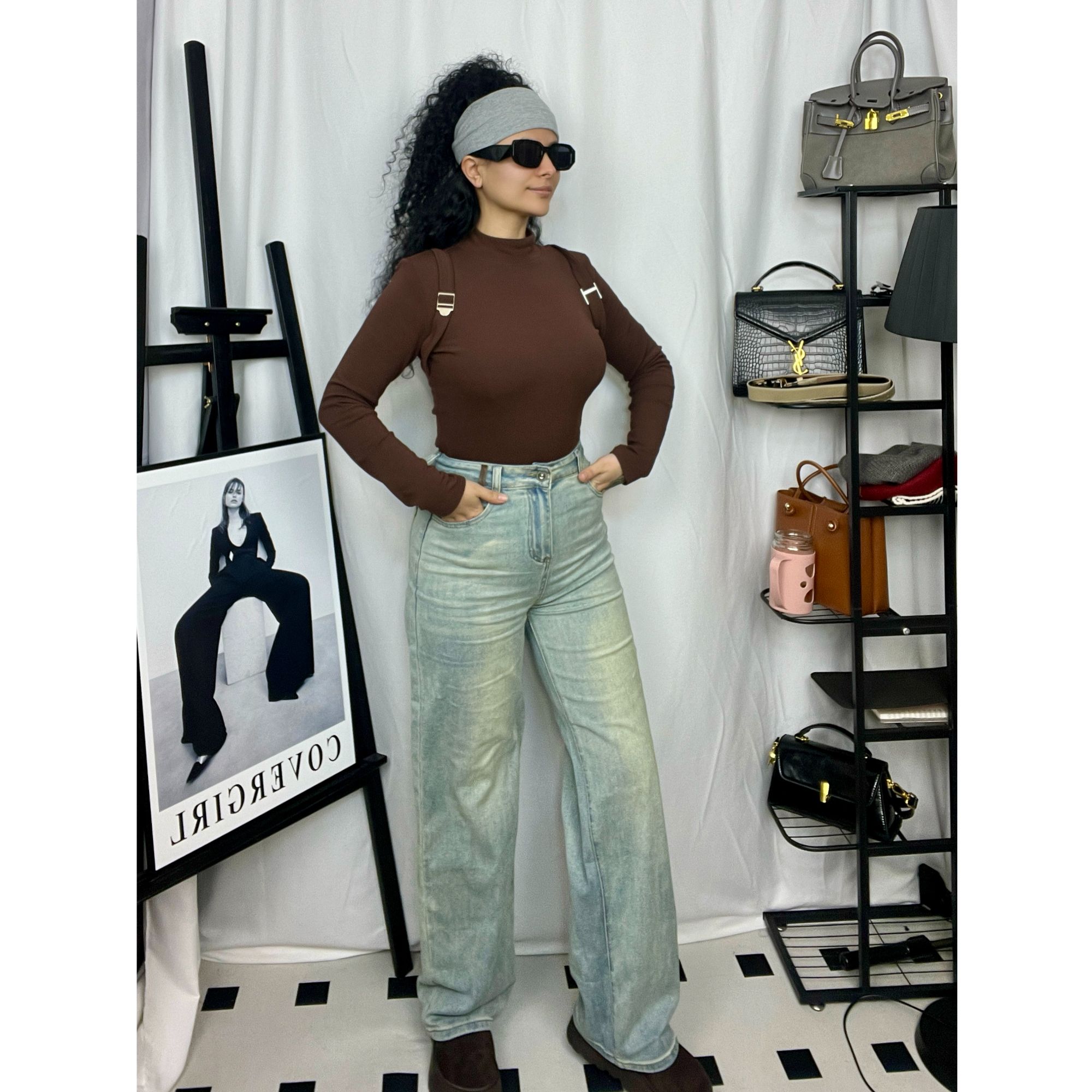 7067新款热卖网红时尚百搭休闲直筒牛仔裤