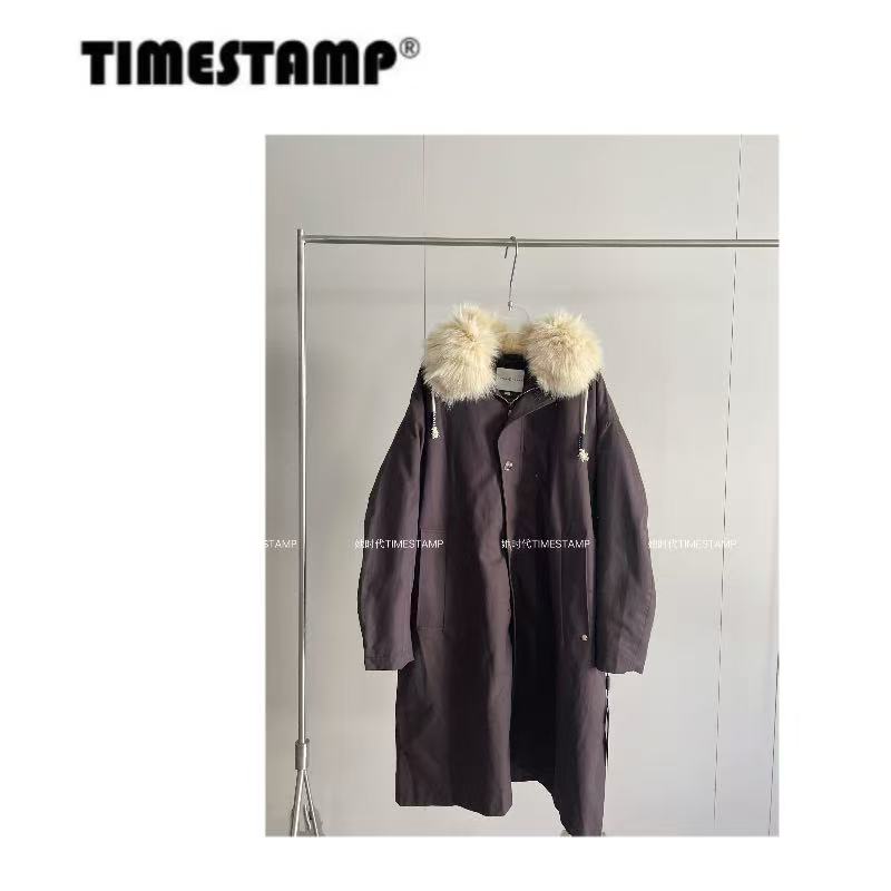 【TIMESTAMP】2025/62501新款时尚高级设计款长款连帽可拆卸羽绒服