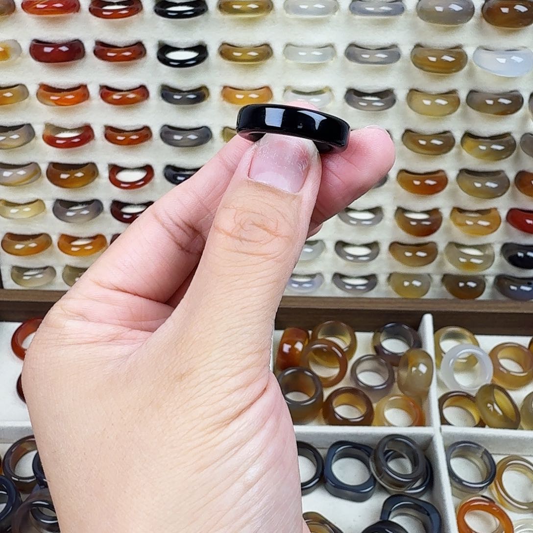 玛瑙/玉髓戒圈未镶嵌18圈福利不退换