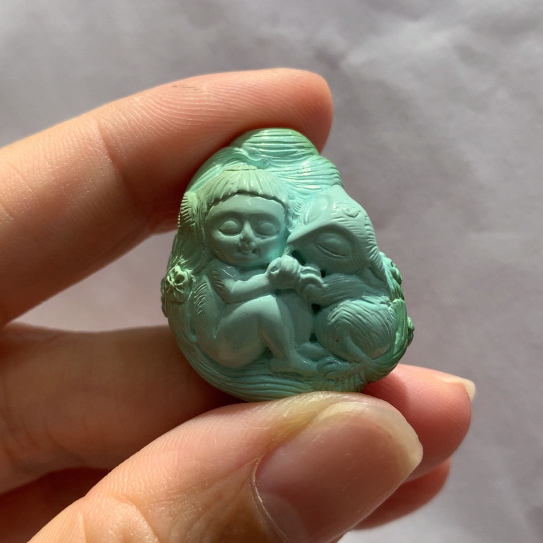 绿松石未镶嵌吊坠