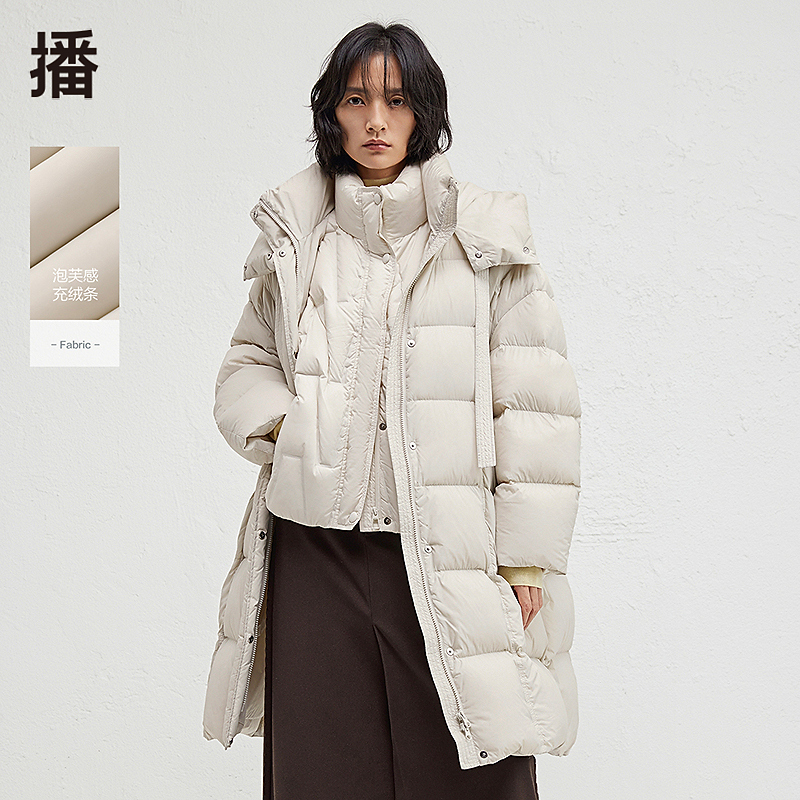 【达人专属】播温暖舒适连帽半高领羽绒服BDR4RD4115