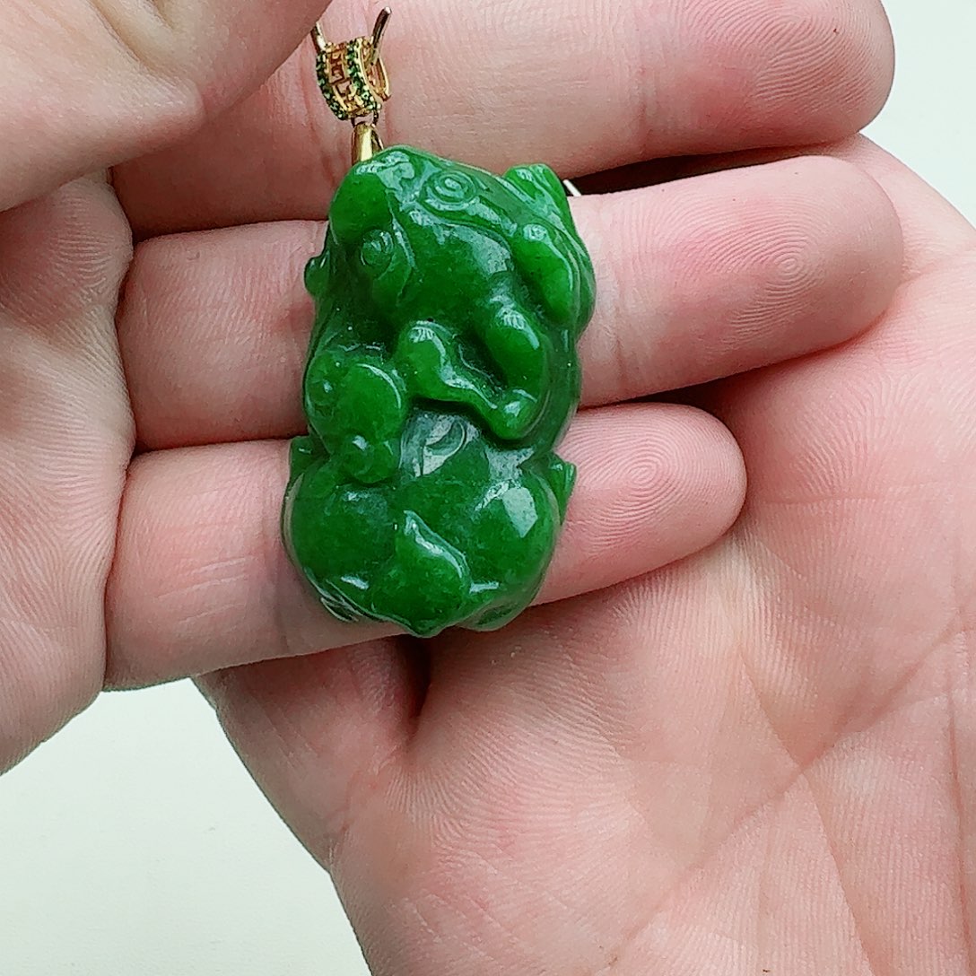 翡翠吊坠(赠链)银S925镶嵌