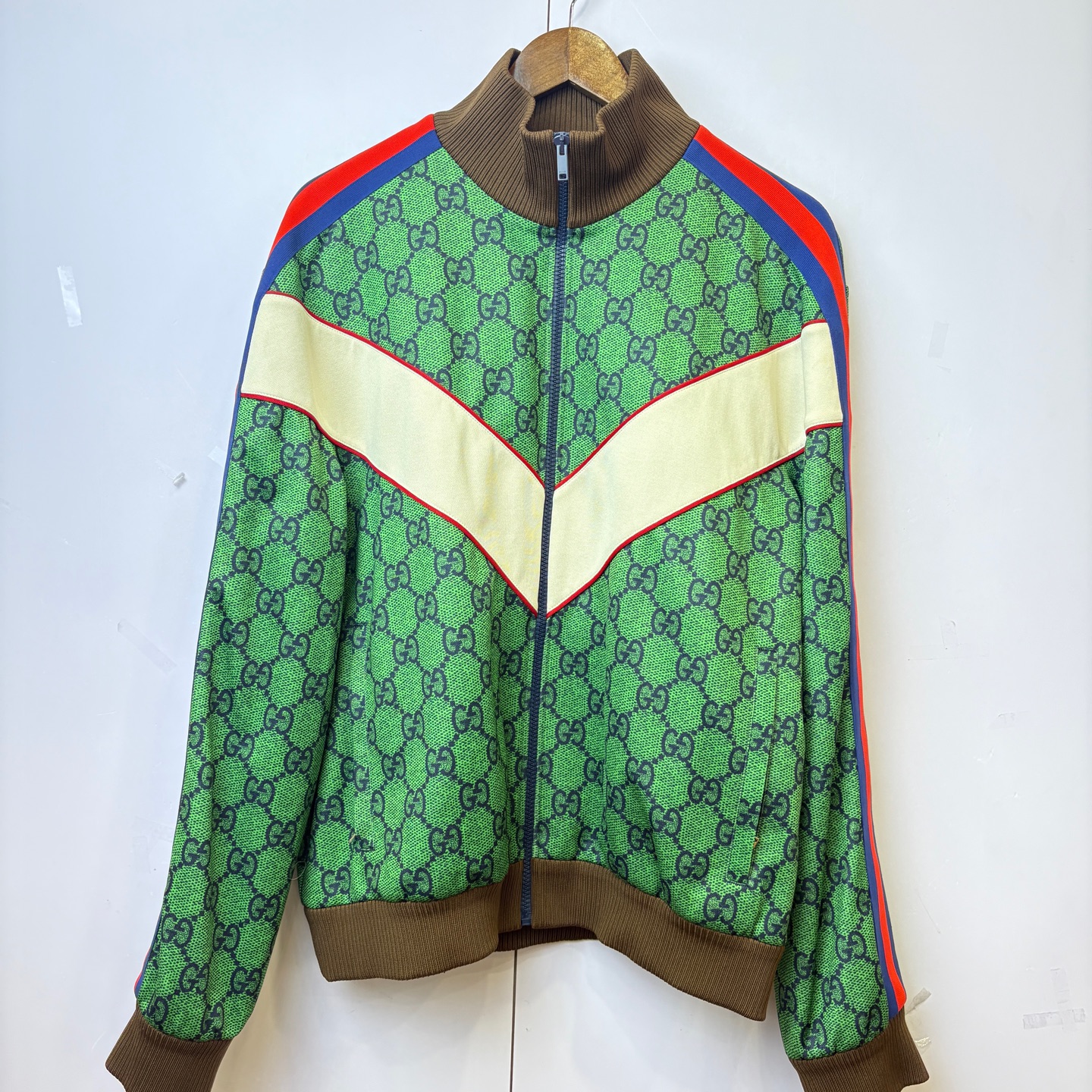 99新 GUCCI/古驰 02186 经典满印Logo外套 XL码
