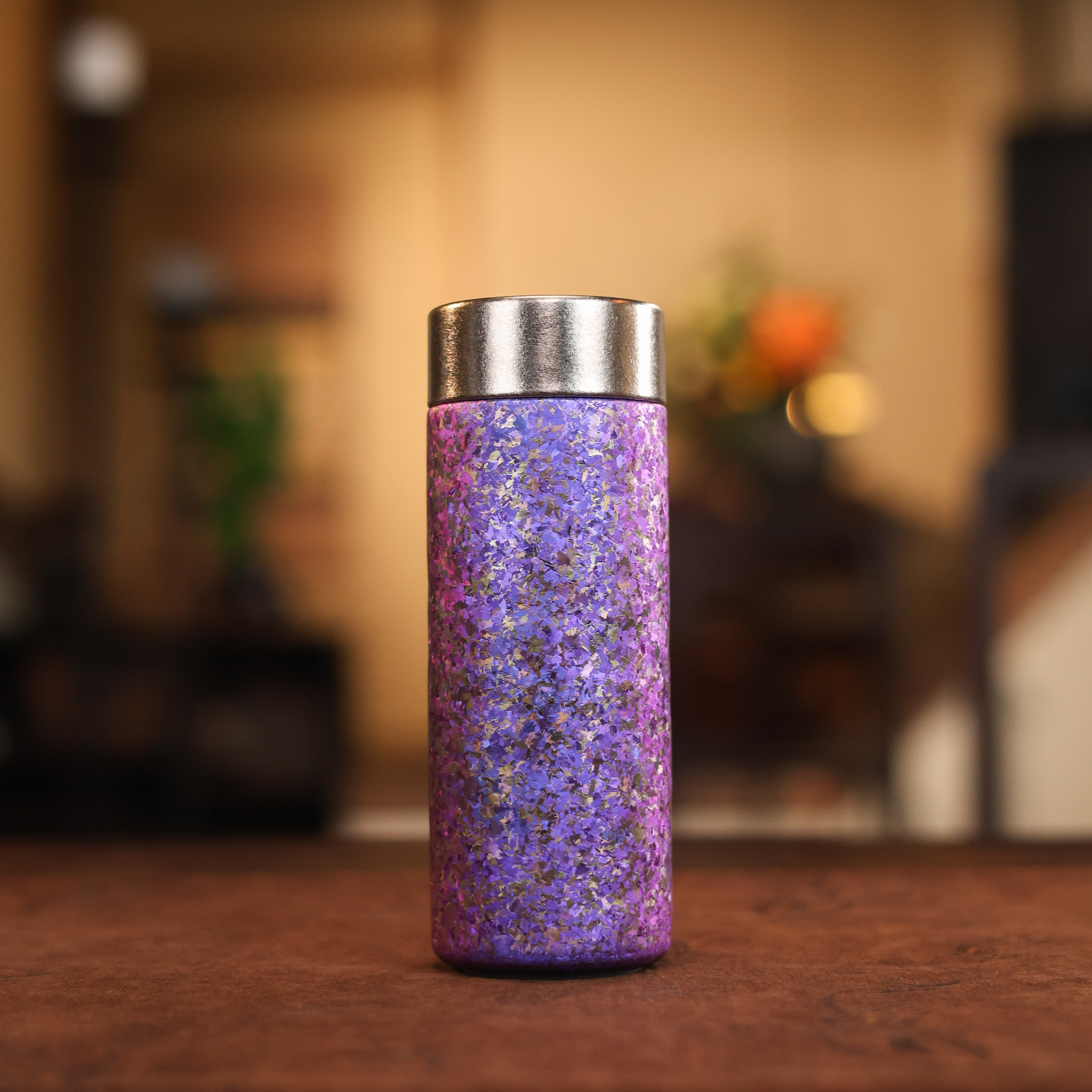 阿茶 紫色纯钛口袋杯220ml零配（N00566）