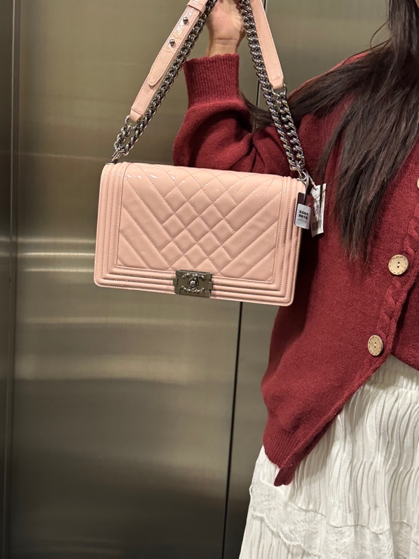95新 Chanel/香奈儿 粉色优雅单肩包简约风格百搭配饰