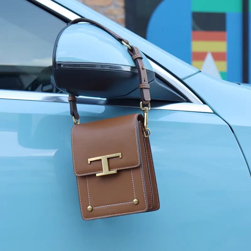 T扣Timeless小号真皮单肩斜挎链条腰包小方包风琴手机包