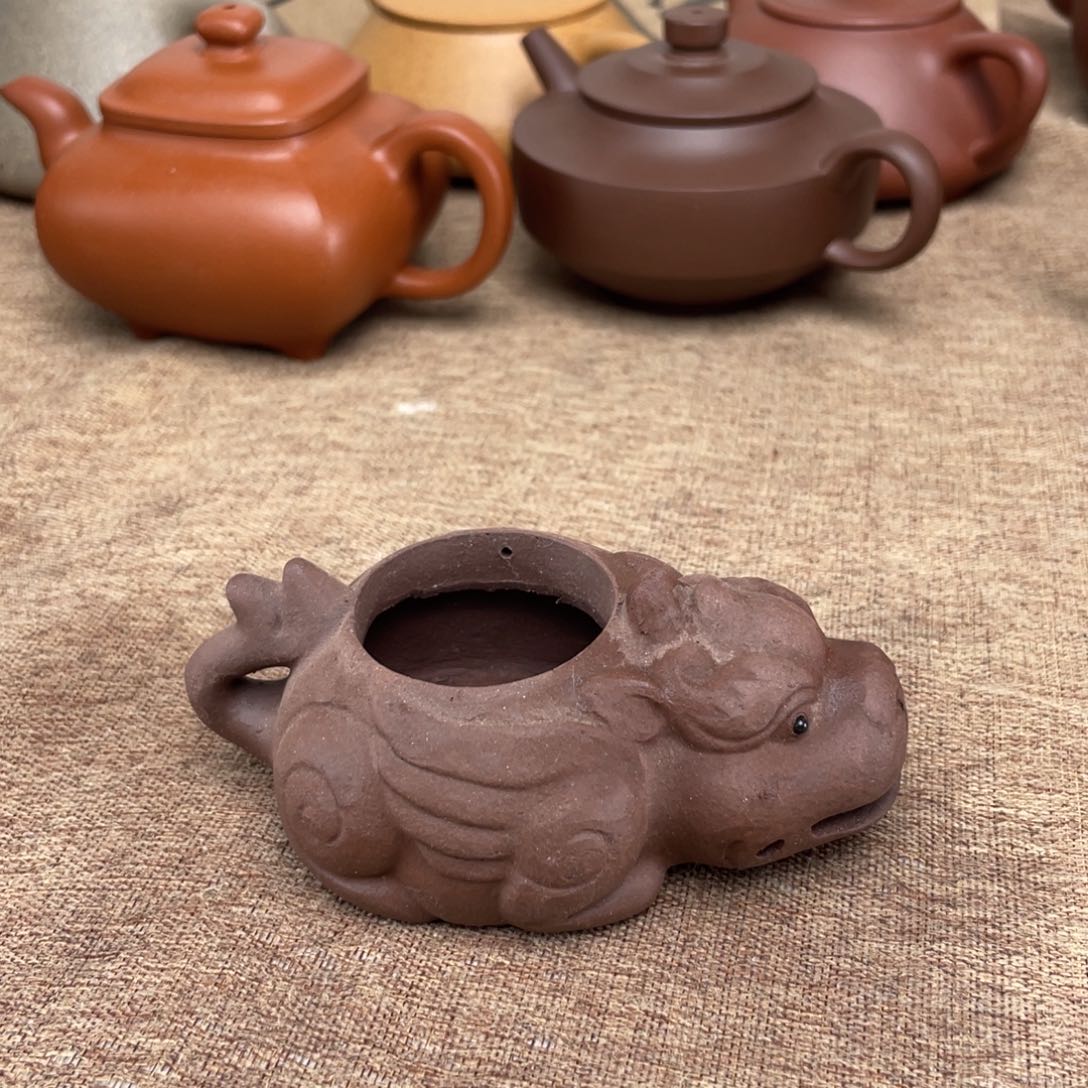 紫砂茶壶3个紫砂花盆