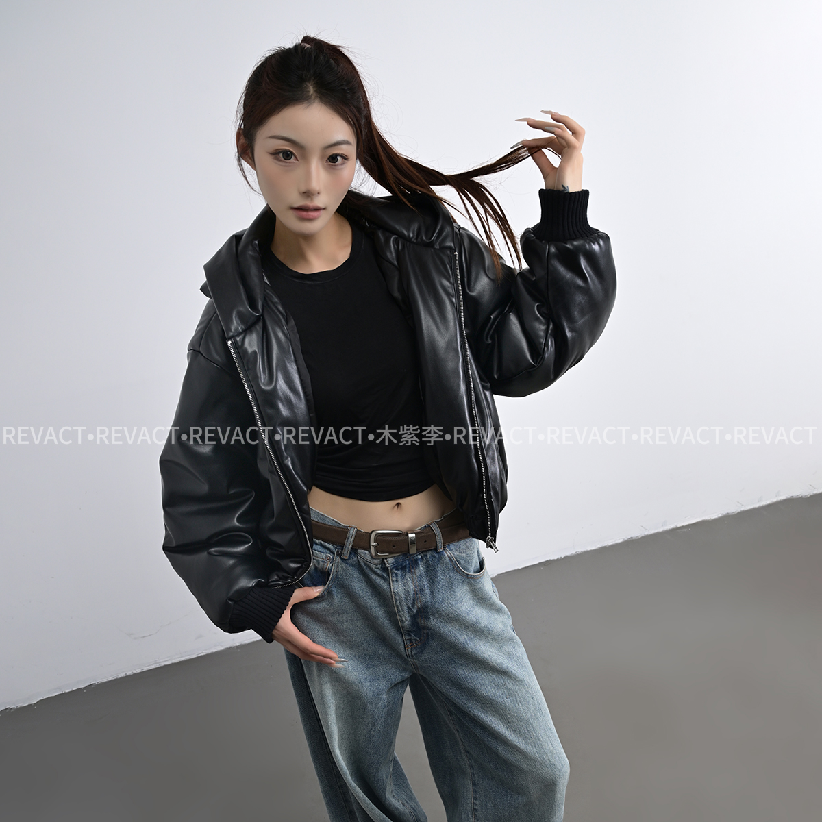 25ss秋冬新款预售~尝鲜价！AC同款Jennie明星同款设计师皮羽绒服鹅