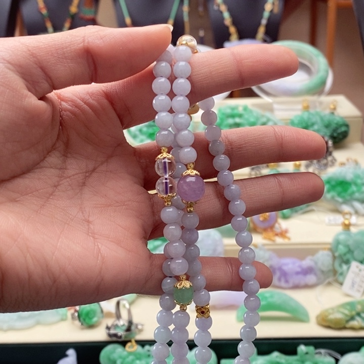 翡翠颈饰未镶嵌玉*翡翠珠链