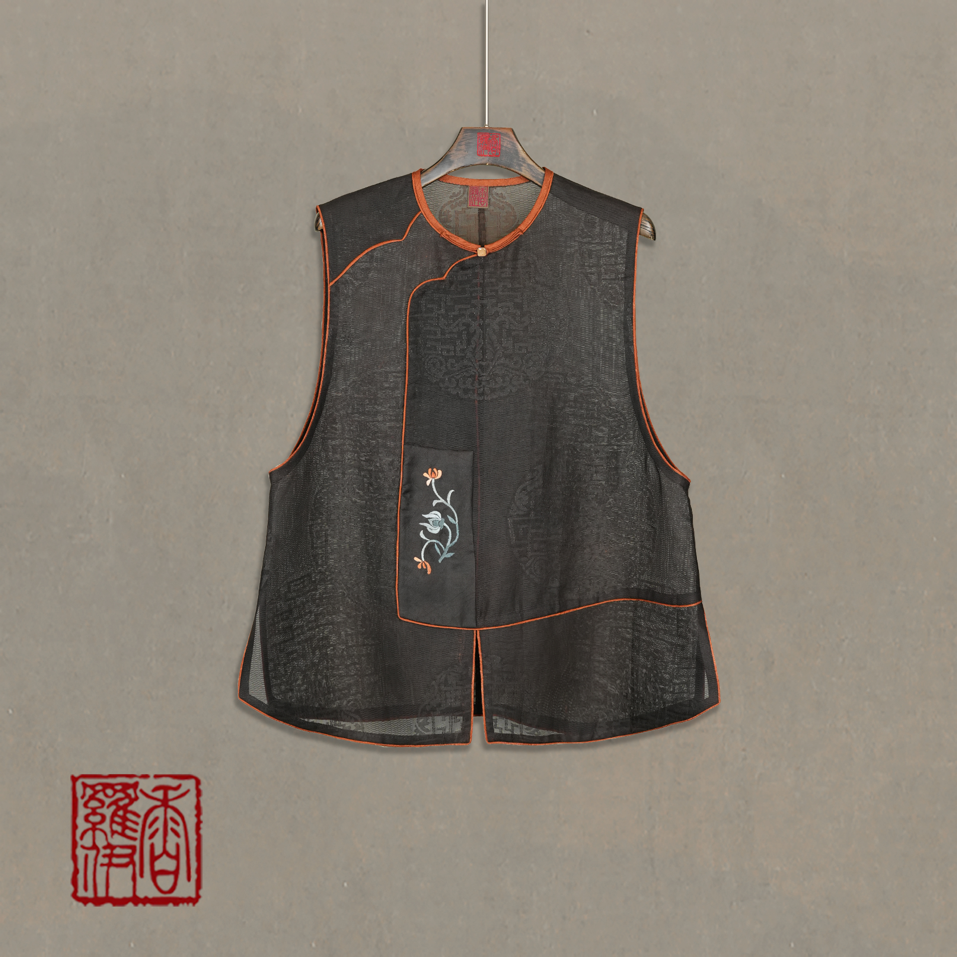 香罗伊【萝卉】传统复古绣花马夹