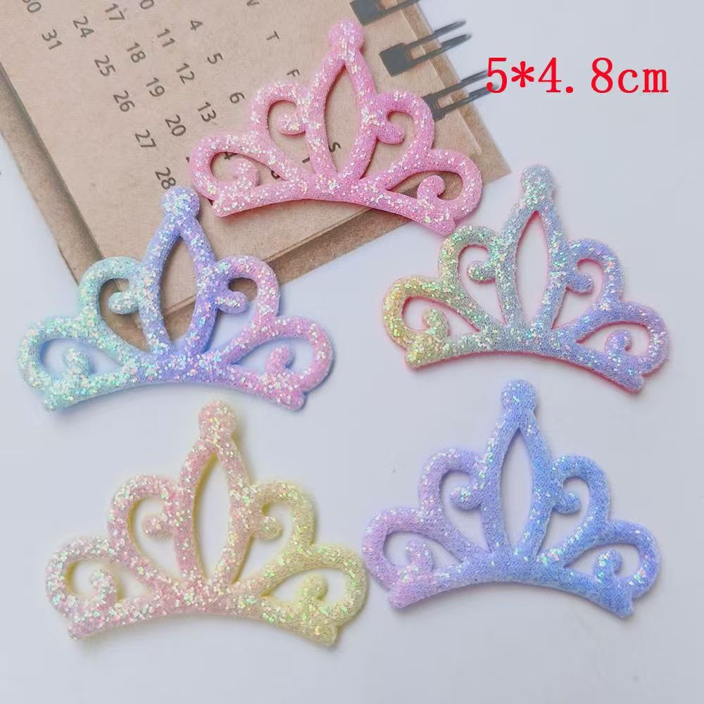 5厘米大皇冠 新款超声波皇冠渐变彩虹色皇冠配件