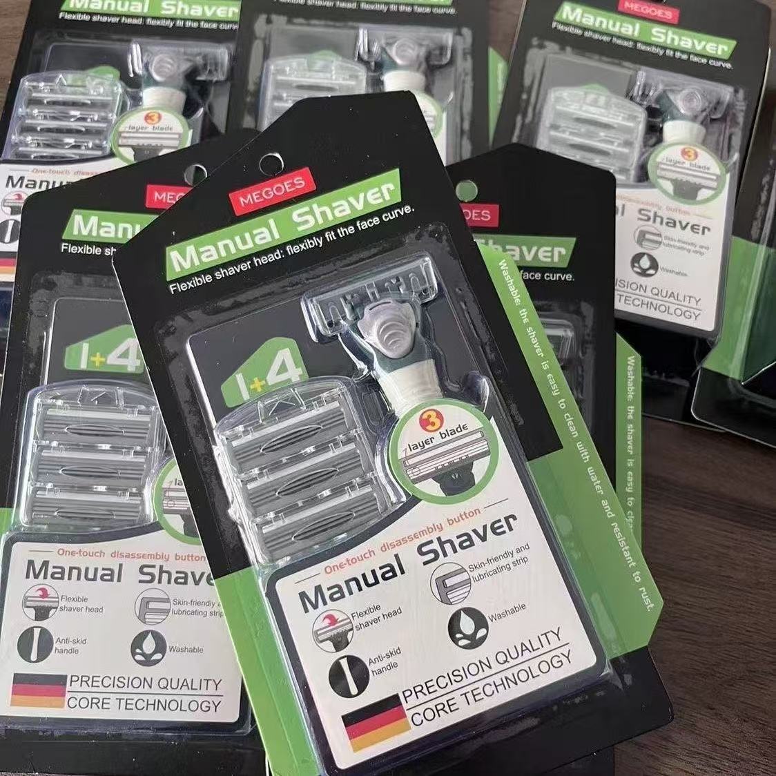 M男士便携手动式三层剃须刀刮胡刀