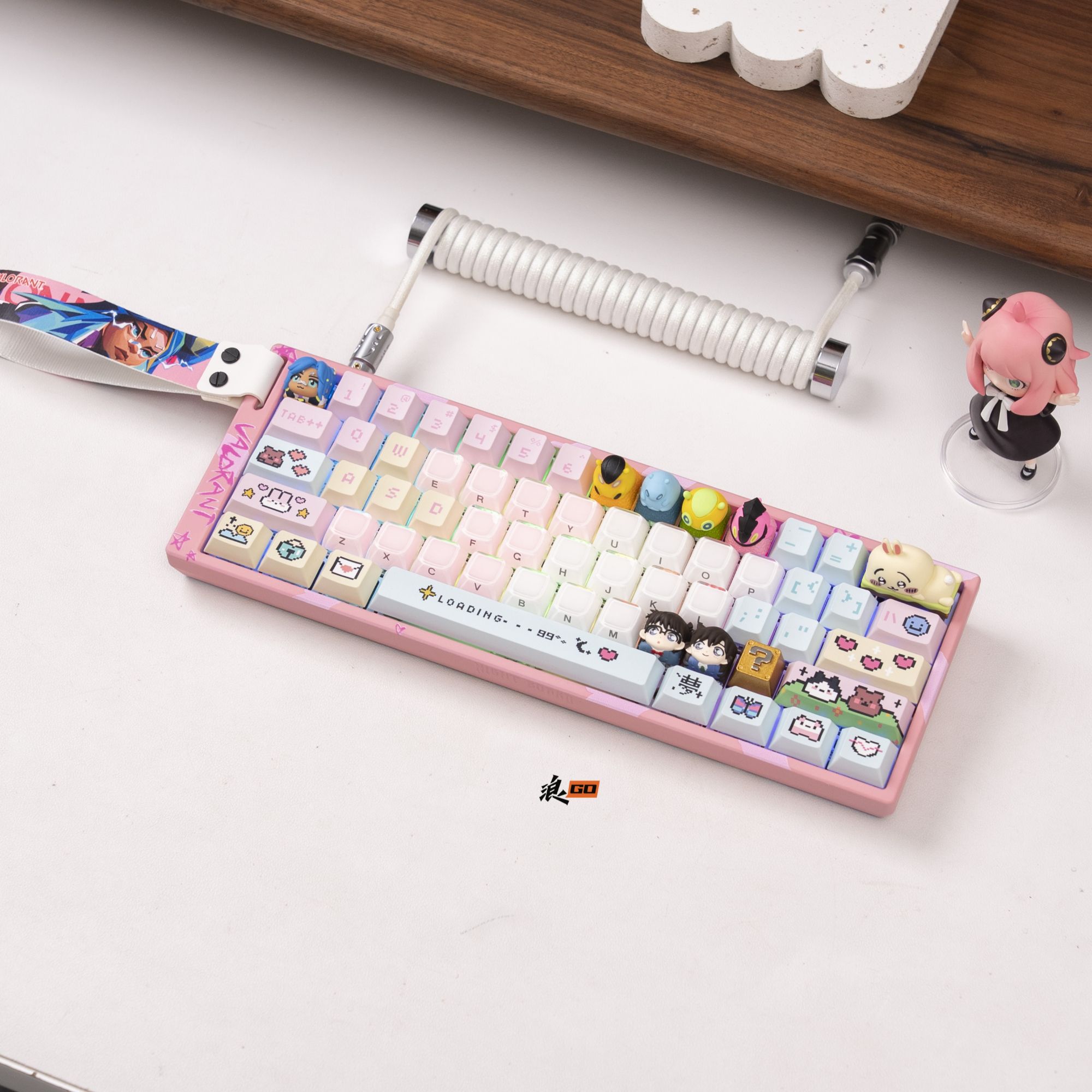【Wooting个性改色DIY】60he+ 瓦罗兰特暮蝶成品主题游戏键盘