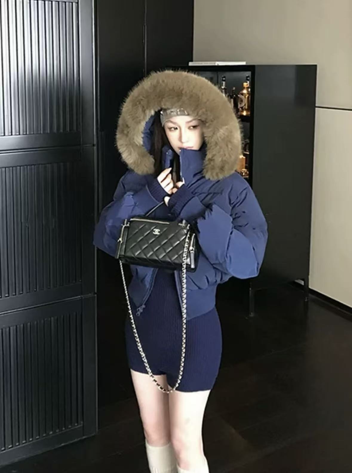 辣妹超好看棉服外套女冬季新款修身显瘦防寒保暖棉衣