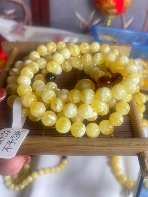 俄料白虎皮精品珠型108佛珠