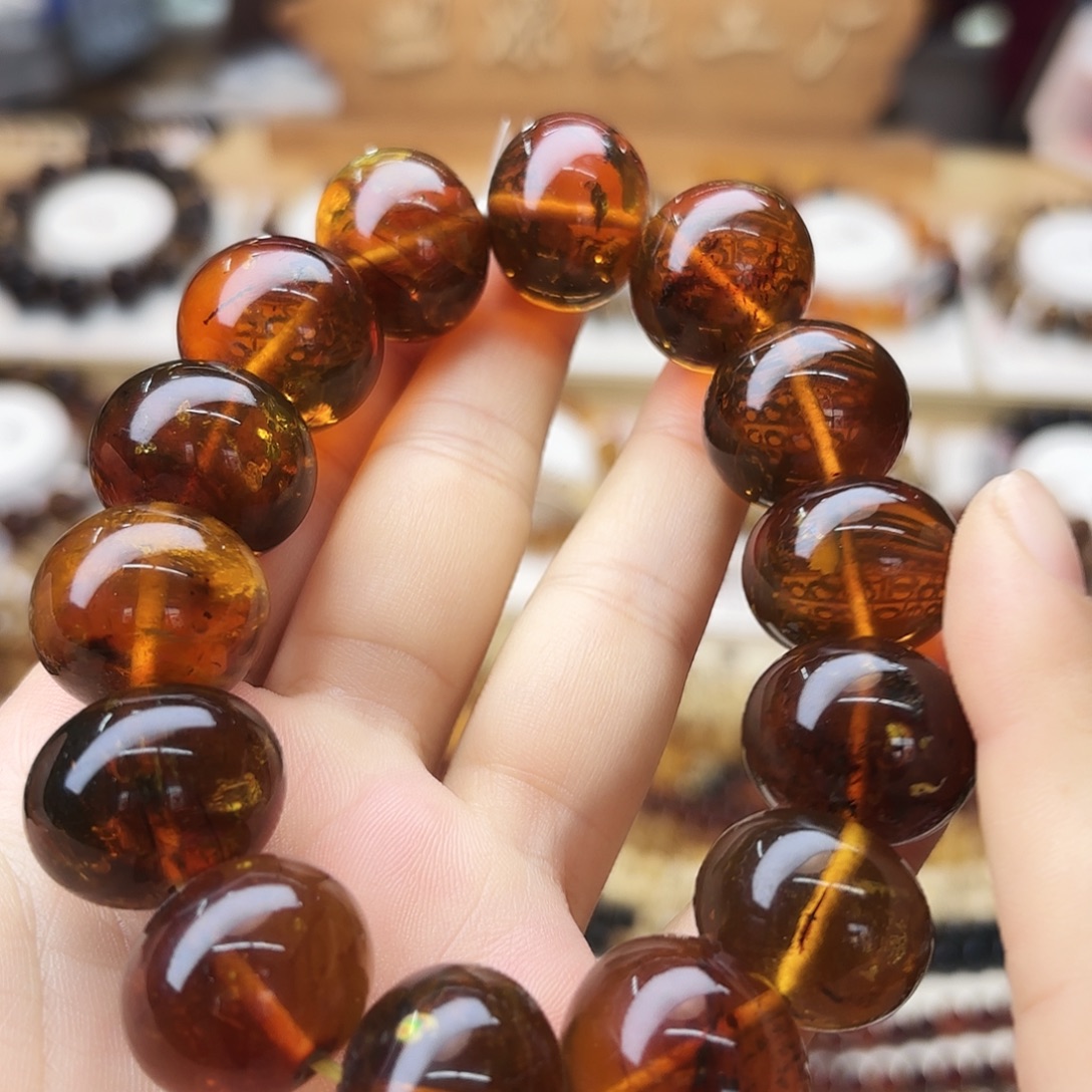 风***田琥珀未镶嵌裸石二十90056