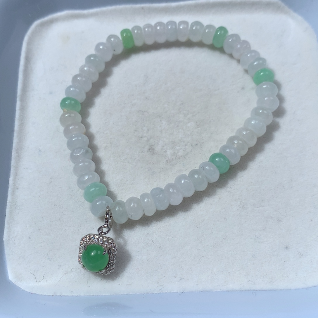 翡翠银S925镶嵌颈饰手