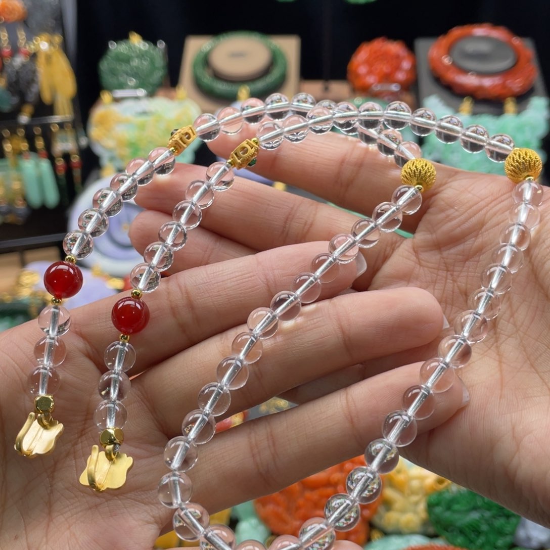 翡翠颈饰未镶嵌代编织