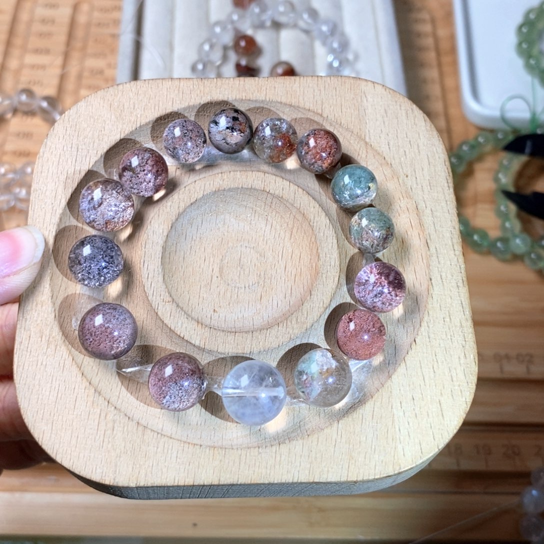 【闪购商品】水晶手链未镶嵌肉彩幽灵单珠9-11mm