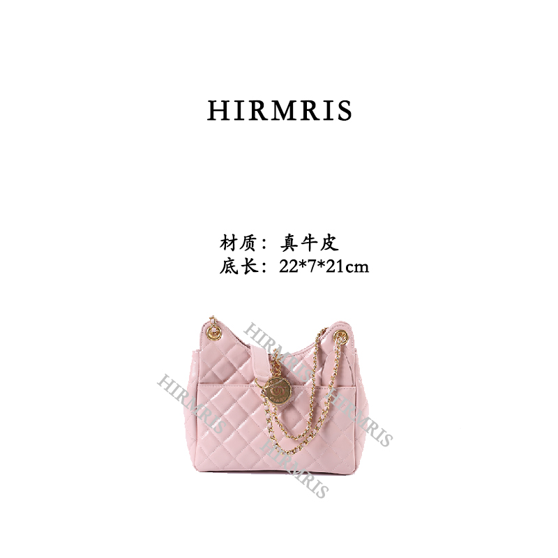 HIRMRIS手工真皮包550338-粉 咪咪粉色