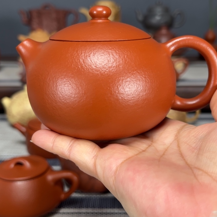 紫砂茶壶西施大品320毫升朱泥
