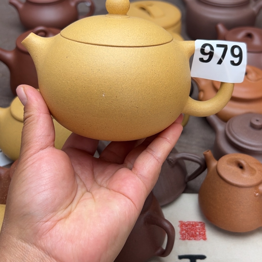 紫砂茶壶黄金段半手工420cc左右瑕疵