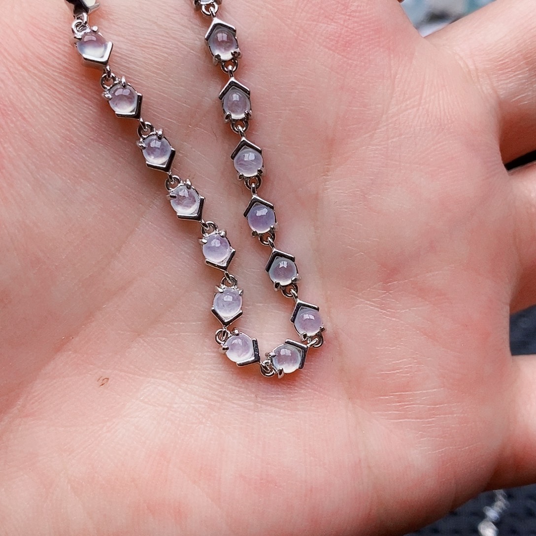 翡翠银S925镶嵌颈饰