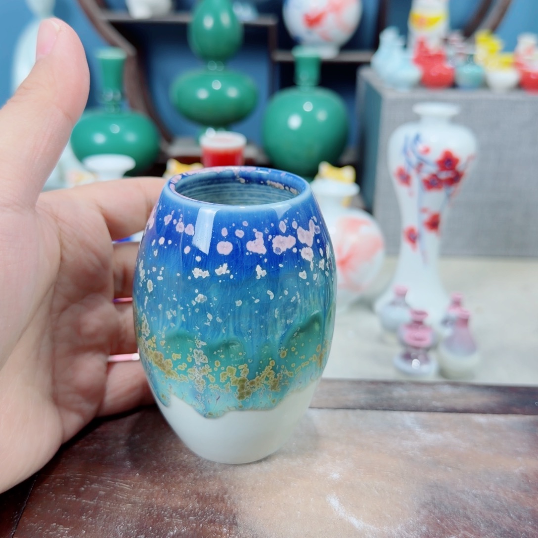 陶瓷手工小花器摆件