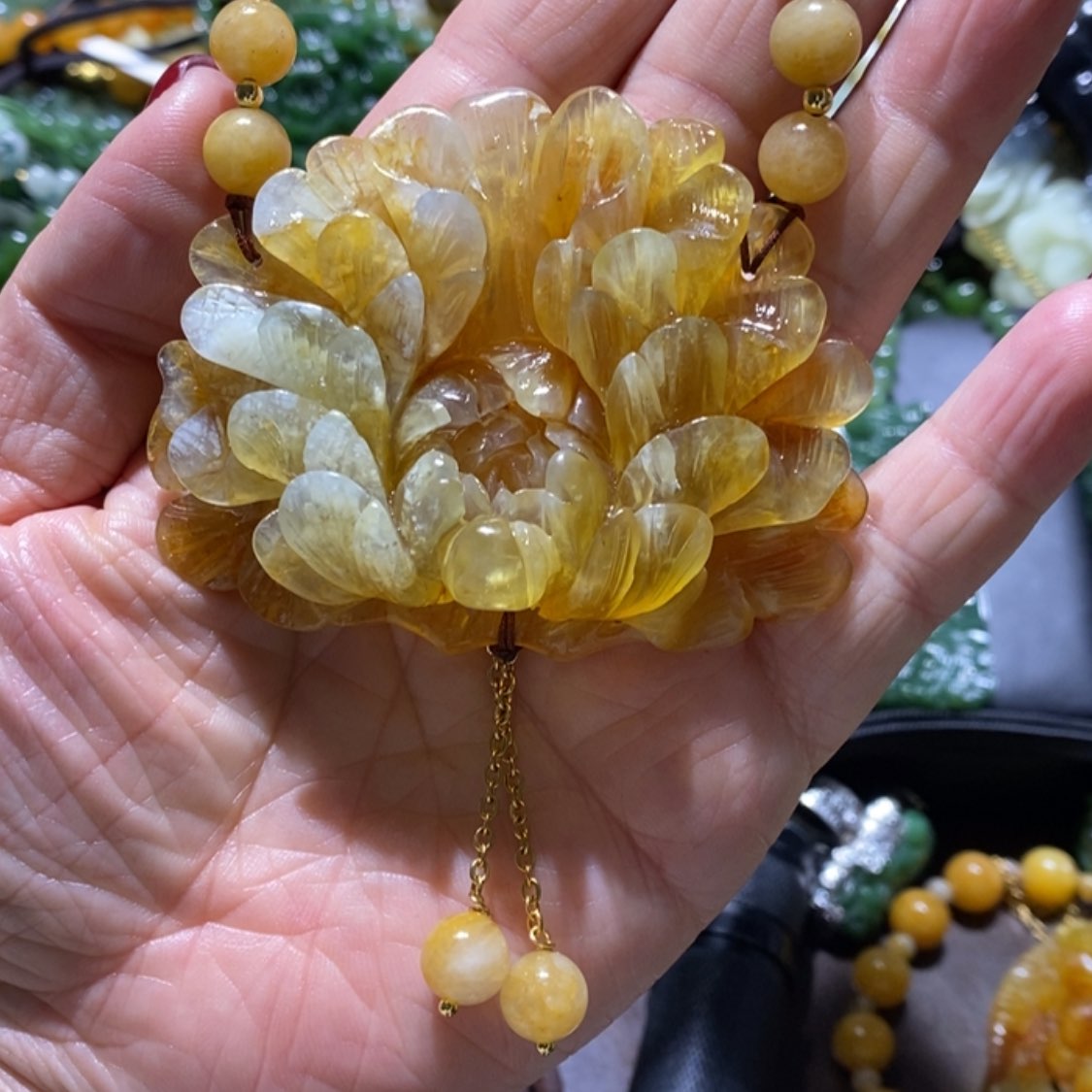 【闪购商品】岫玉毛衣链未镶嵌