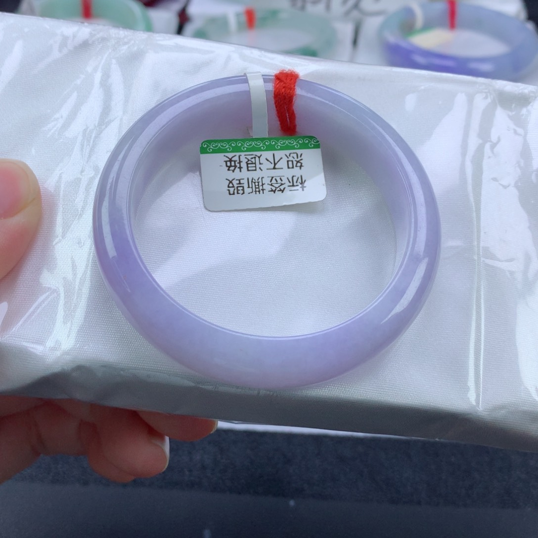 翡翠手镯未镶嵌缅甸天然翡翠手镯51圈口