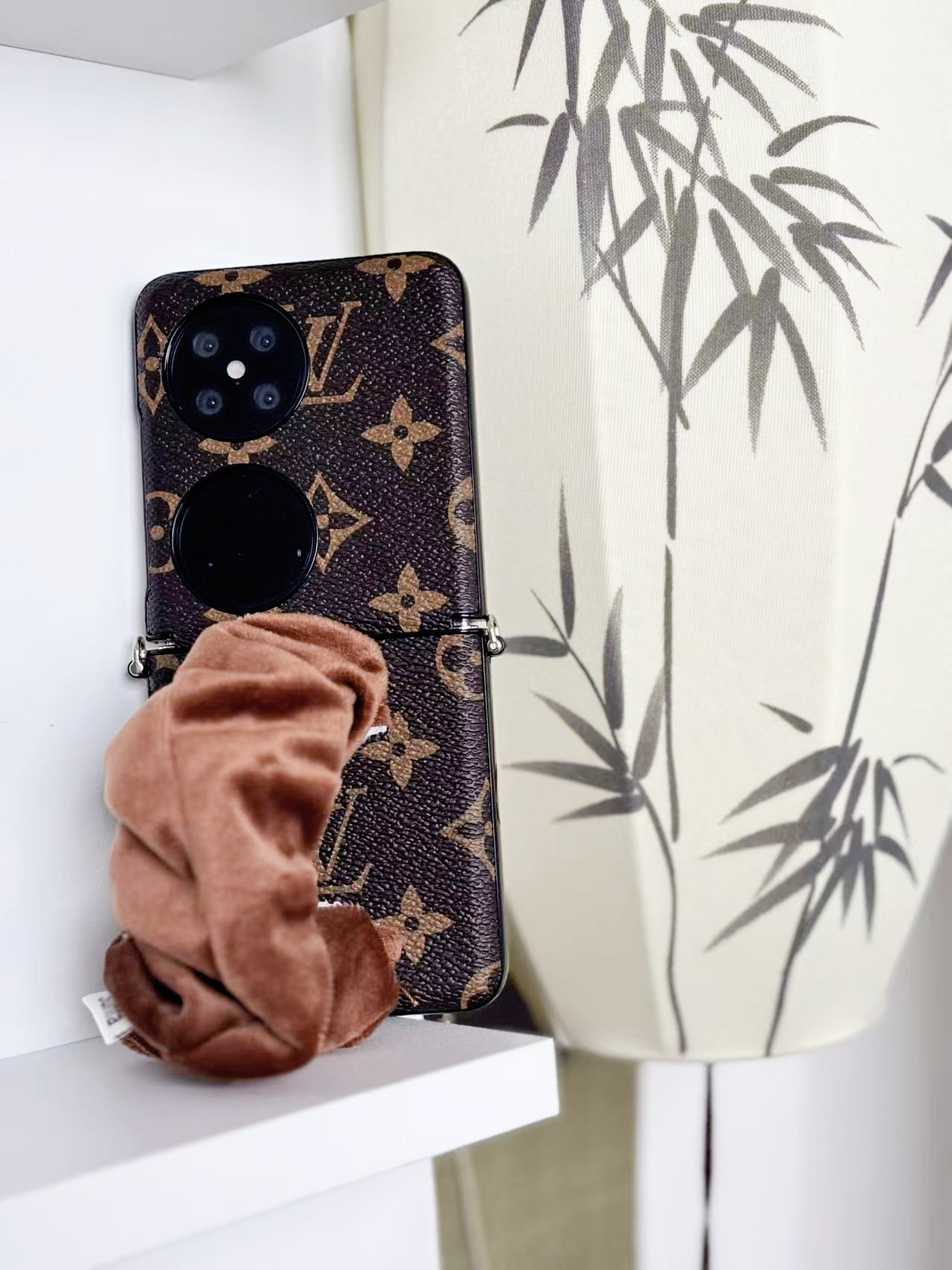 秋冬款丝巾腕带适用华为pocket2手机壳purax荣耀vflip2防摔小米2