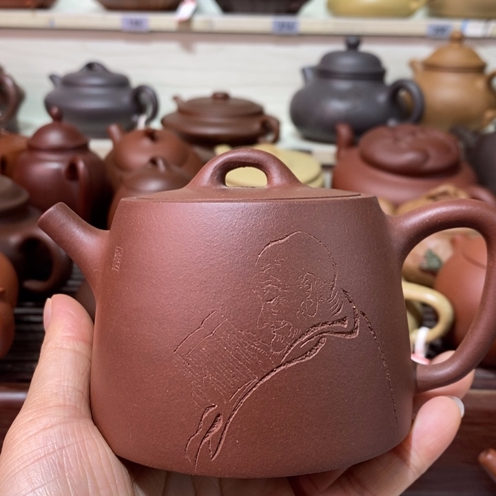 紫***木茶壶紫砂微瑕处理一把