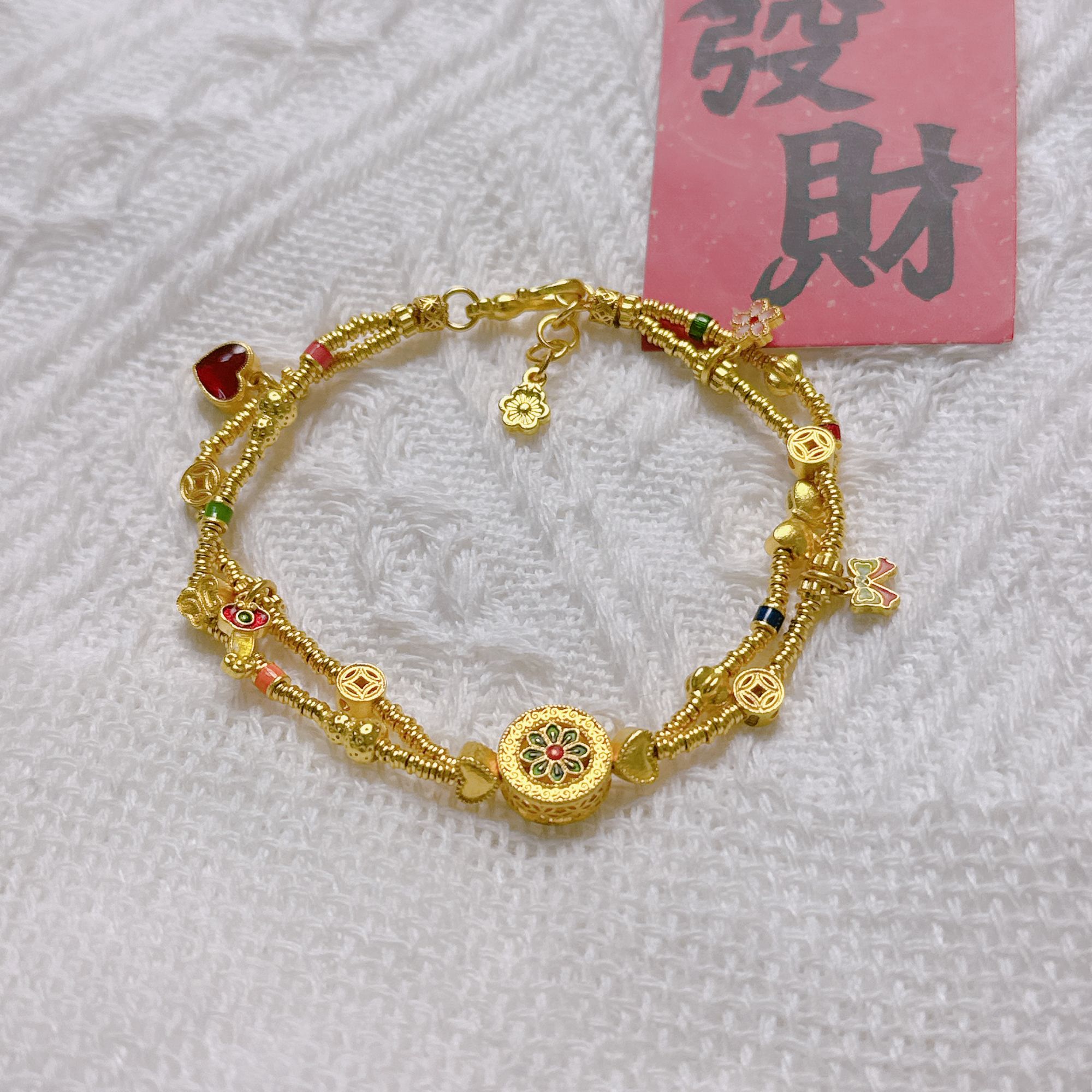 足金999投资金 碎金混搭双链 20.93克 17总长