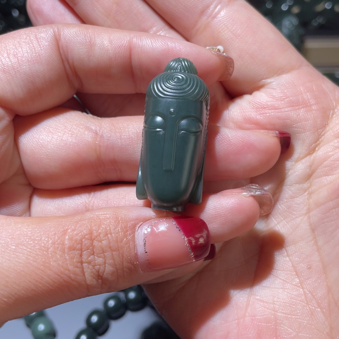 和田玉（青玉）吊坠(不含链)未镶嵌天*