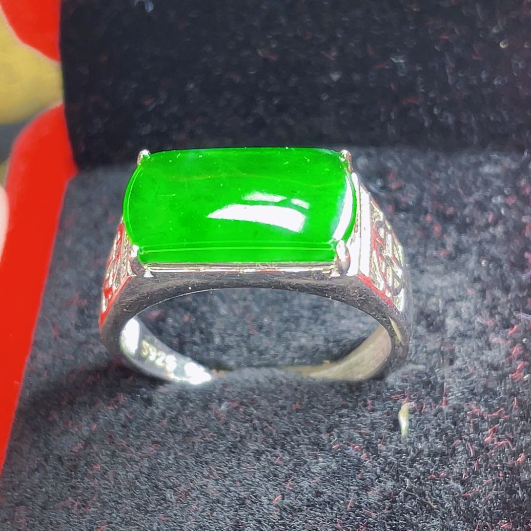 翡翠吊坠(不含链)银S925镶嵌