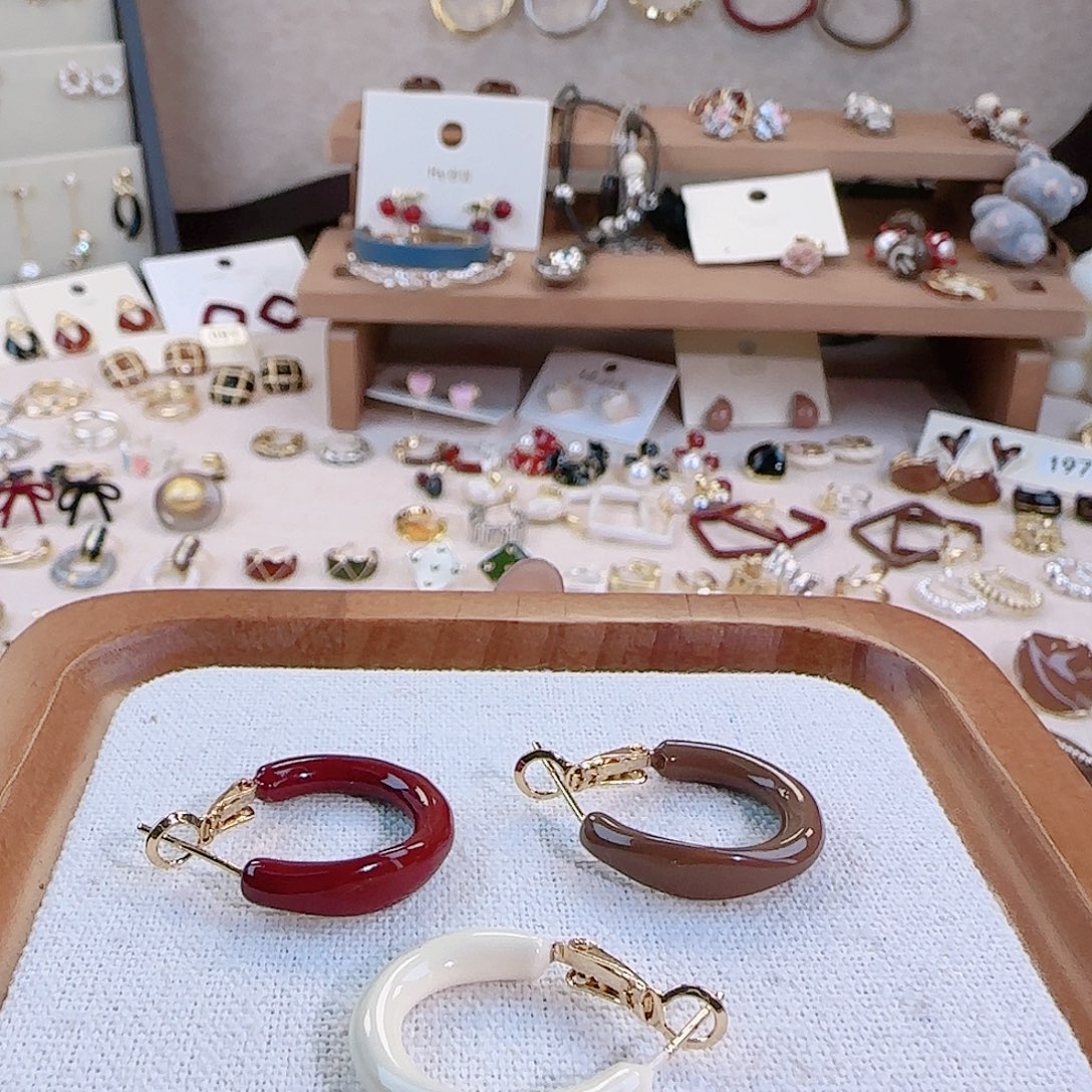 仿珍珠铜合金925银耳圈