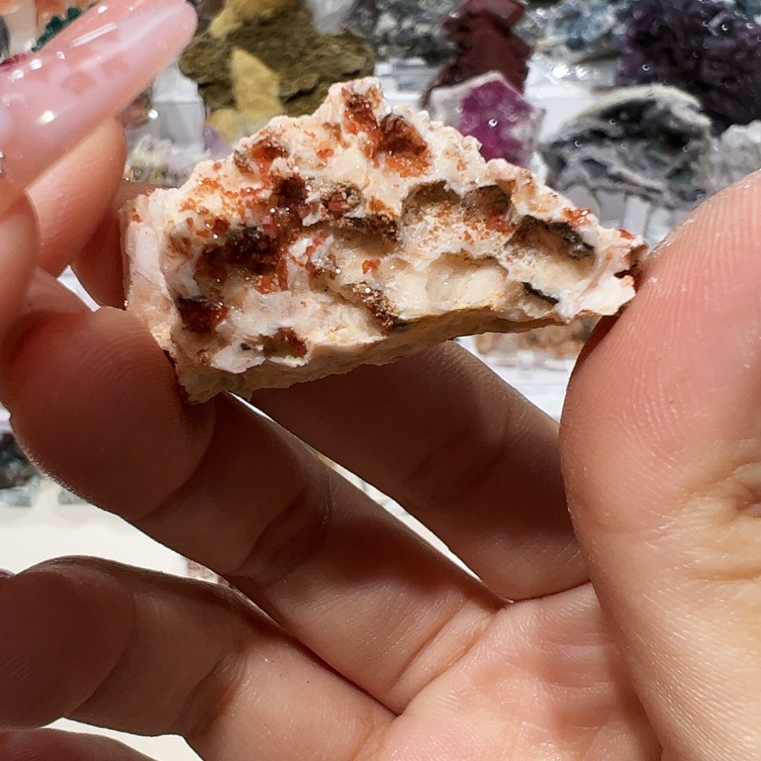 石材帆铅矿红色好看