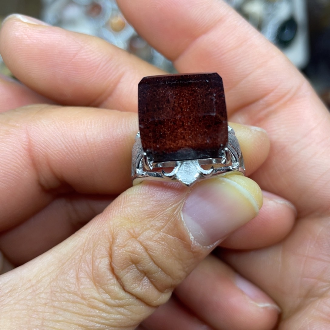 【闪购商品】银S925镶嵌珠宝半成品水晶戒指