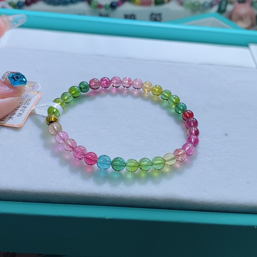 碧玺手链未镶嵌5.7mm左右