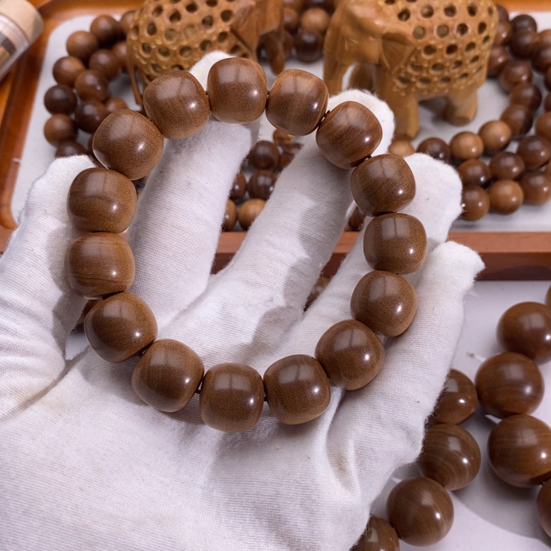 檀香木手串/手链用****7横纹黑肉顶老料全品14×15福利