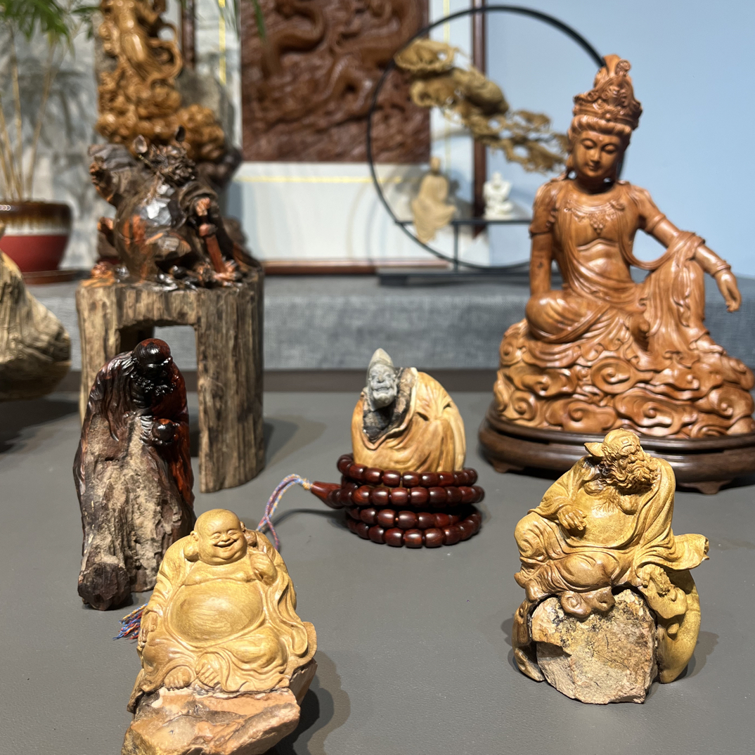 手工崖柏山水意境摆件工艺品专拍链接以直播间拍下的实物为准