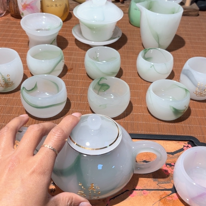 古*水绿套组带壶不带礼盒