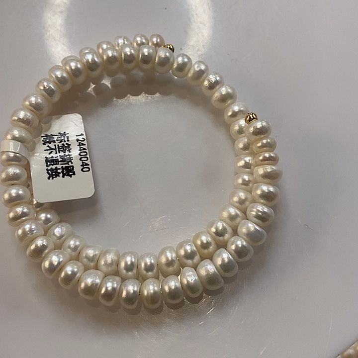 银S925镶嵌淡水珍珠手绳