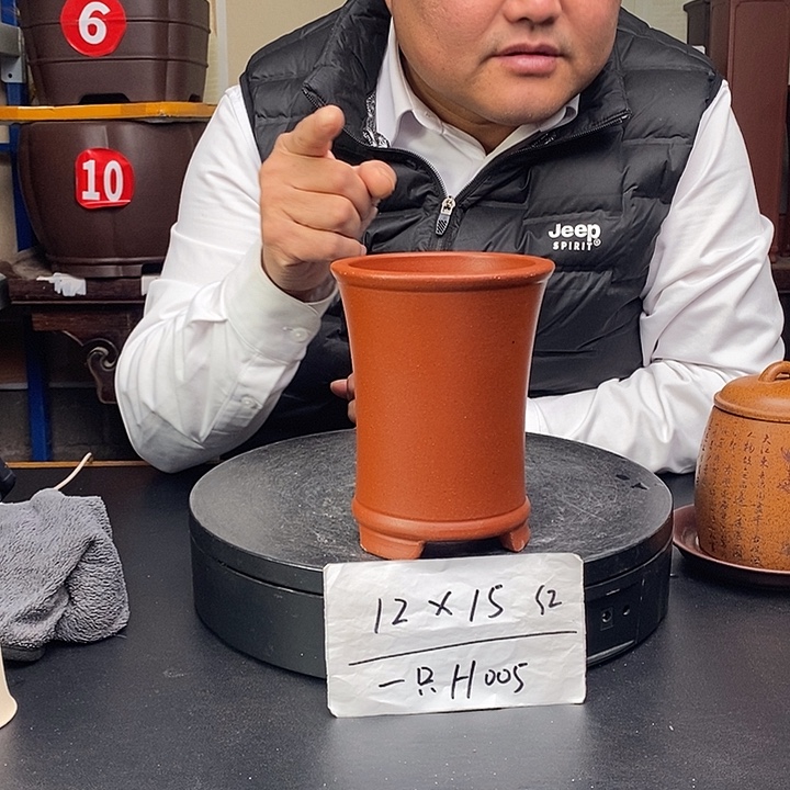 紫砂花盆货号一只H005