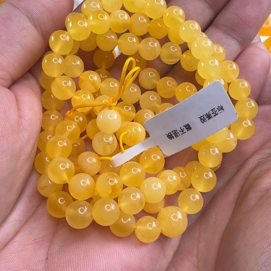 蜜蜡毛衣链未镶嵌